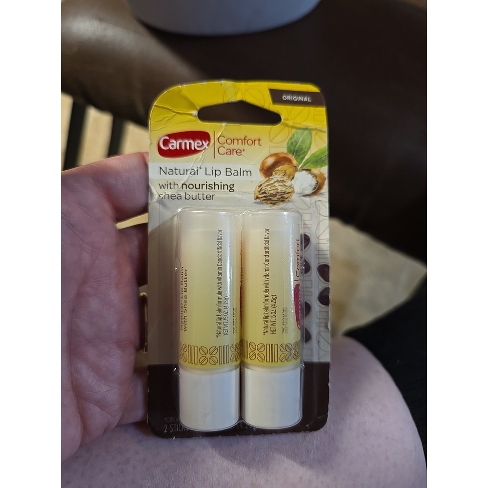 Carmex Comfort Care Original Lip Balm With Shea Butter 2 Sticks .15oz NIP Sealed